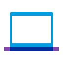 Purple laptop icon