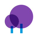 Purple tree icon